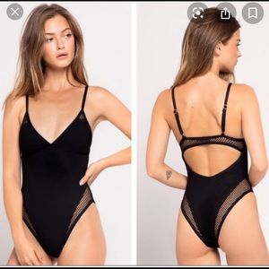 L space Halle one piece mesh swimsuit
